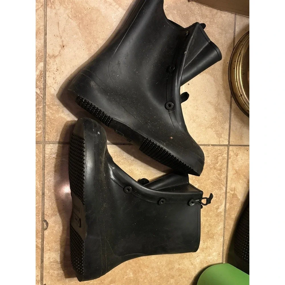 KCA Rubber Overboots Boots Mens Size 11 Black Rain Waterproof Made in USA